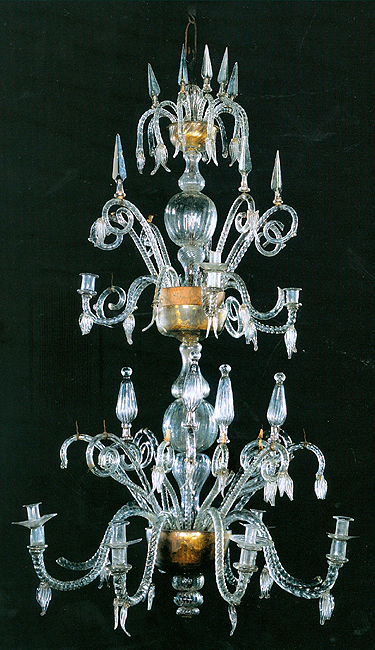 Girandole 12-candles in 3-tiers Bohemian Glass p. 178